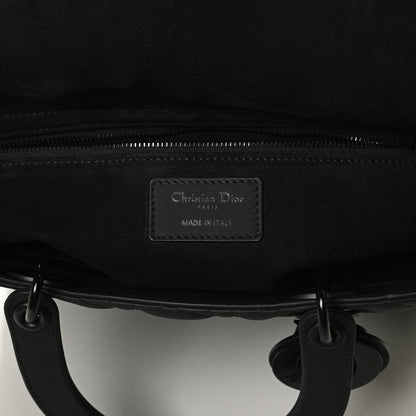Christian Dior Ultra Matte Calfskin Cannage Large Lady Dior Black 6 of 15