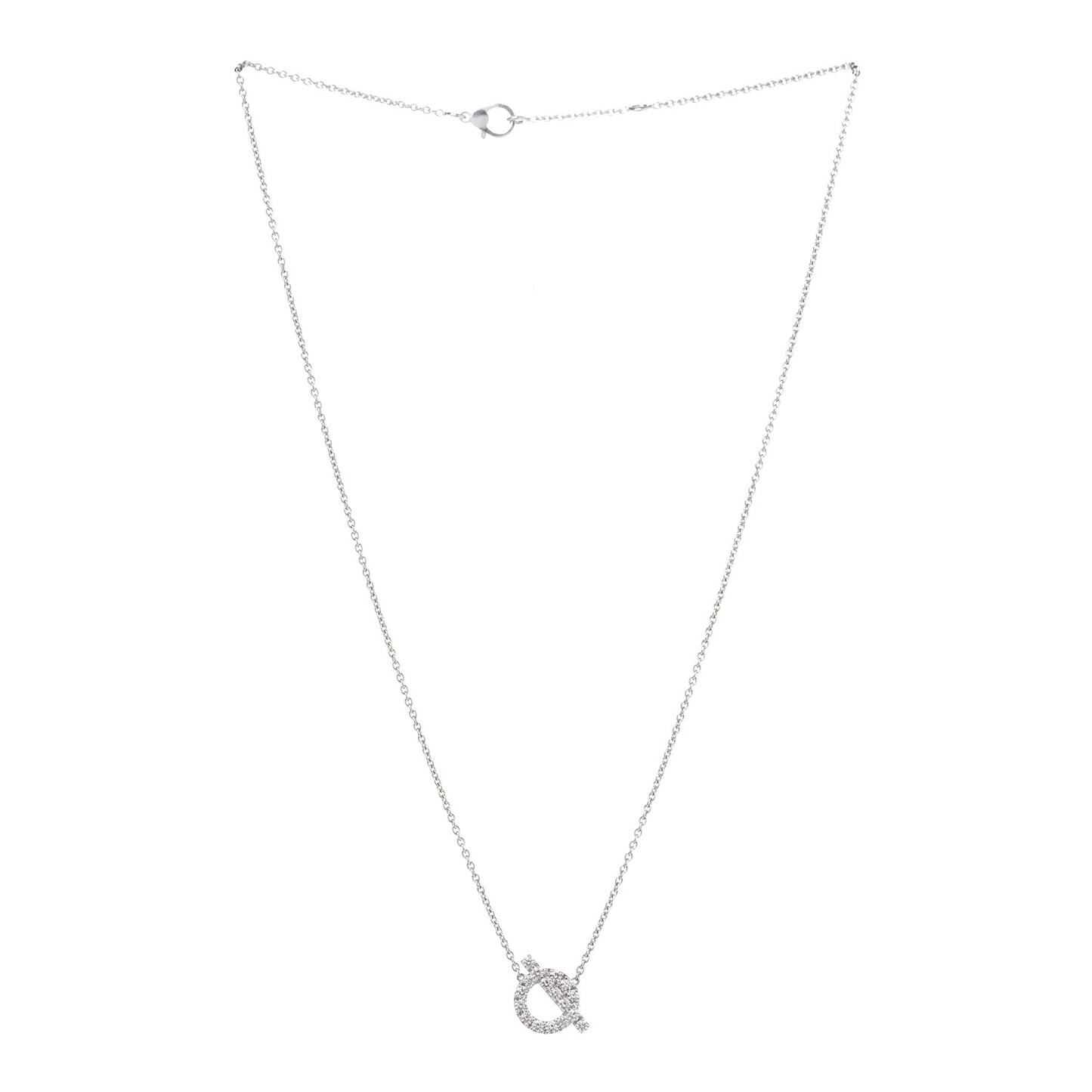 18K White Gold Diamond Finesse Pendant Necklace