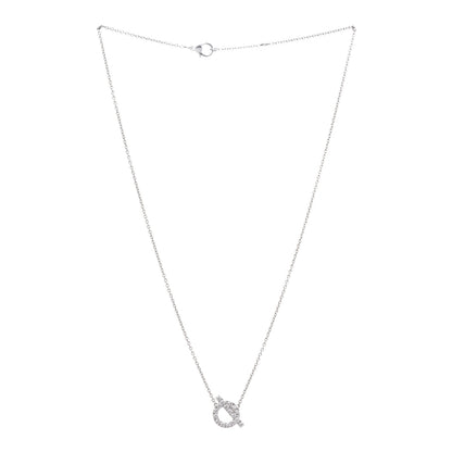 Hermes 18K White Gold Diamond Finesse Pendant Necklace 2 of 5