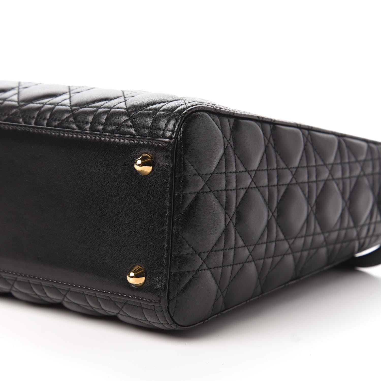 Christian Dior Lambskin Cannage Large Lady Dior Black 7 of 11