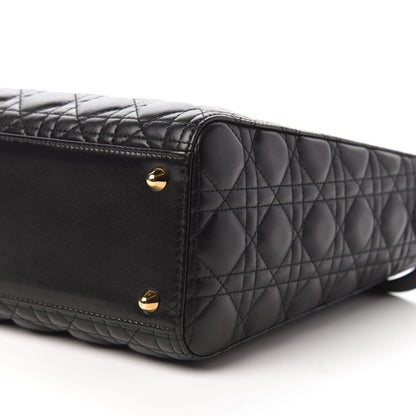 Christian Dior Lambskin Cannage Large Lady Dior Black 7 of 11