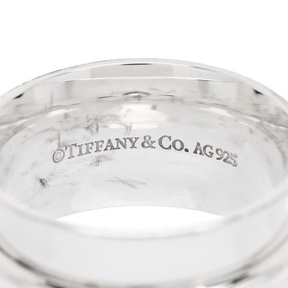 Tiffany Sterling Silver Wide 1837 Band Ring 63 10.5 4 of 5