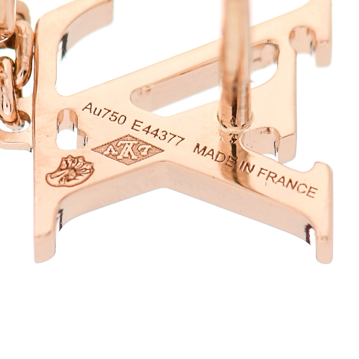 18K Pink Gold Diamond Idylle Blossom LV Stud Earrings