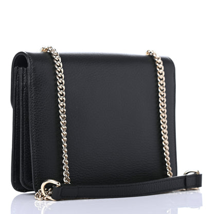 Gucci Dollar Calfskin Small Interlocking G Shoulder Bag Black 2 of 4