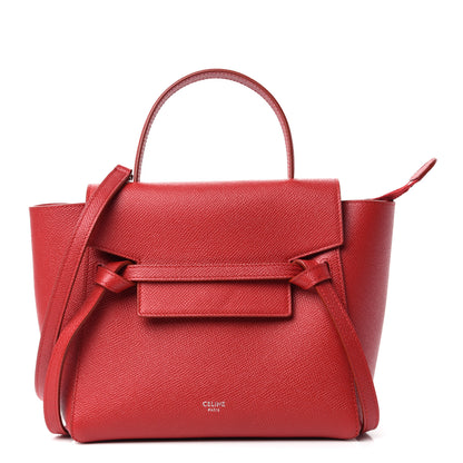 Celine Grained Calfskin Nano Belt Bag Coquelicot 1 of 9
