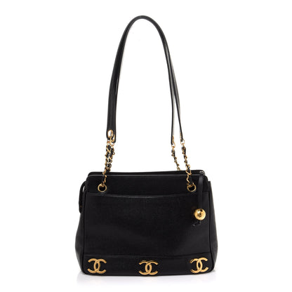 Chanel Caviar CC Shoulder Bag Black 1 of 14