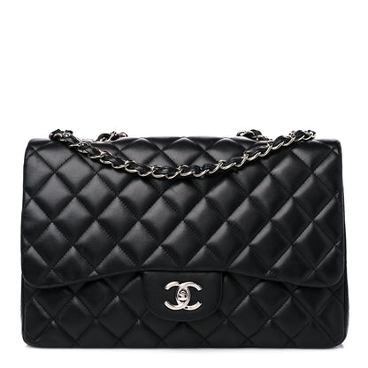 Chanel Lambskin Quilted Jumbo Single Flap Black 1 of 14