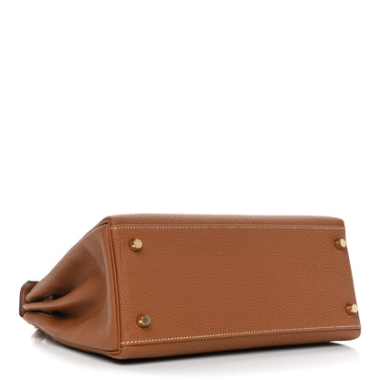 Hermes Togo Kelly Retourne 28 Gold 4 of 9