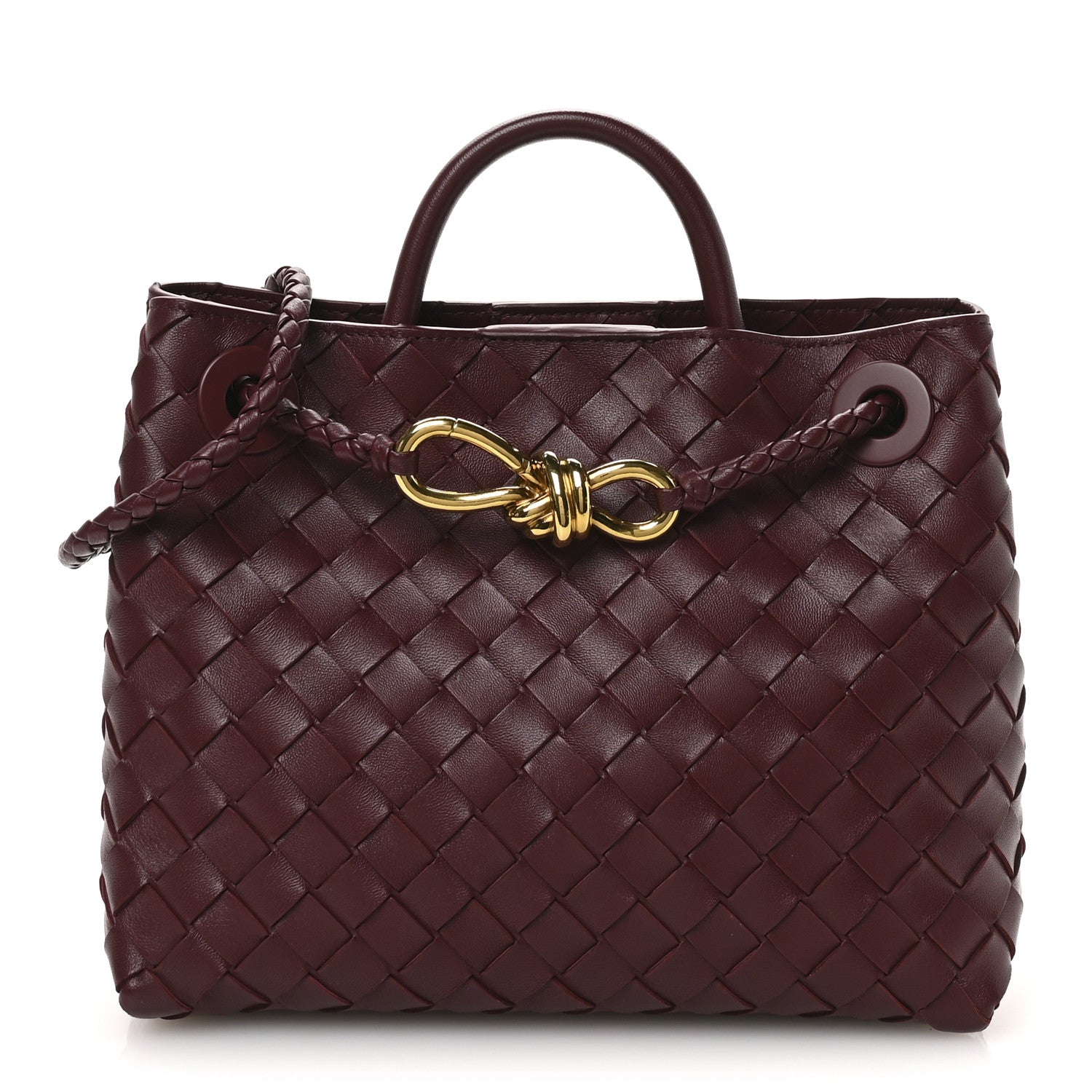 Bottega Veneta Nappa Intrecciato Small Andiamo Shoulder Bag Barolo 1 of 9