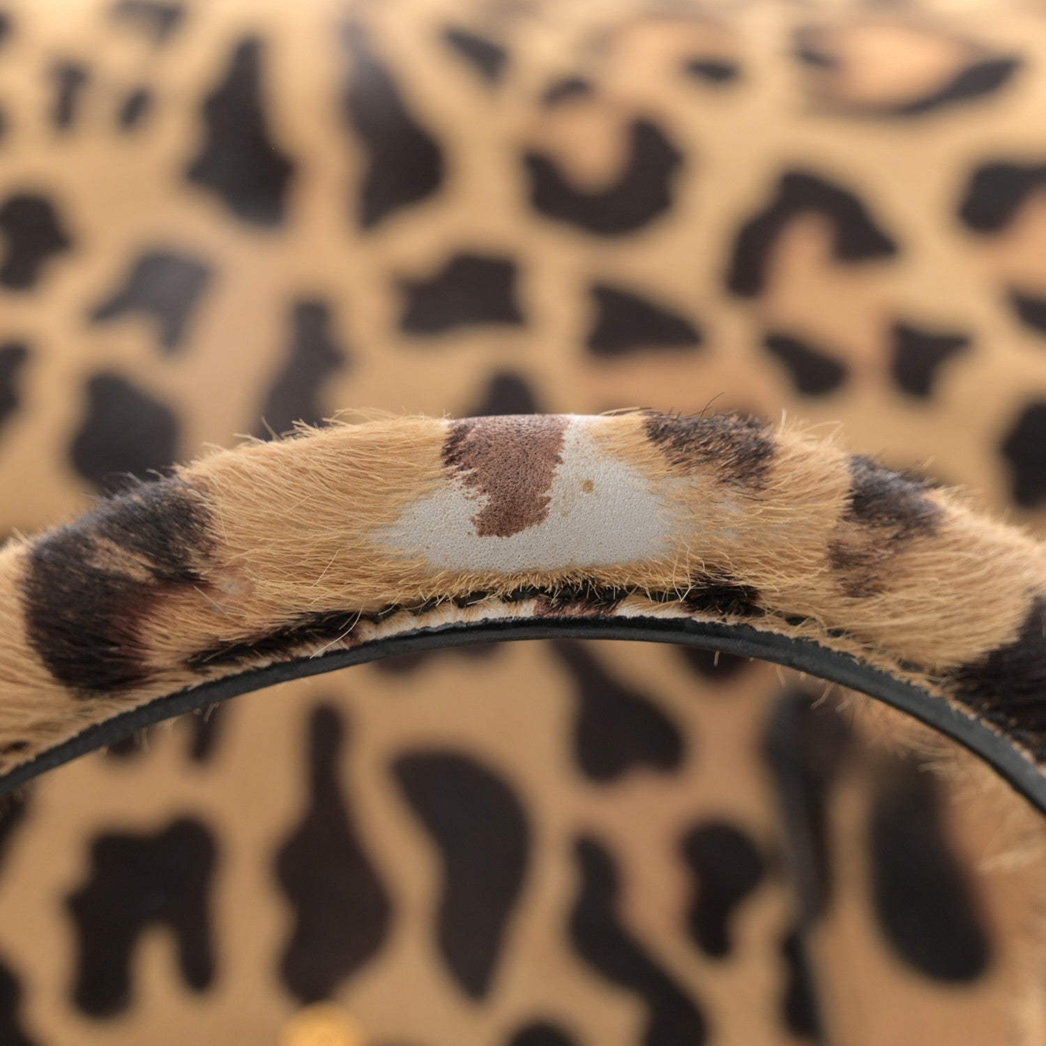 Prada Cavallino Leopard Print Medium Galleria Double Zip Tote Miele Moro 10 of 10