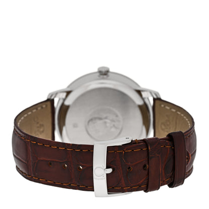 Omega Stainless Steel Alligator 39.5mm De Ville Prestige Automatic Watch Silver 424.13.40.20.02.002 Silver 3 of 4