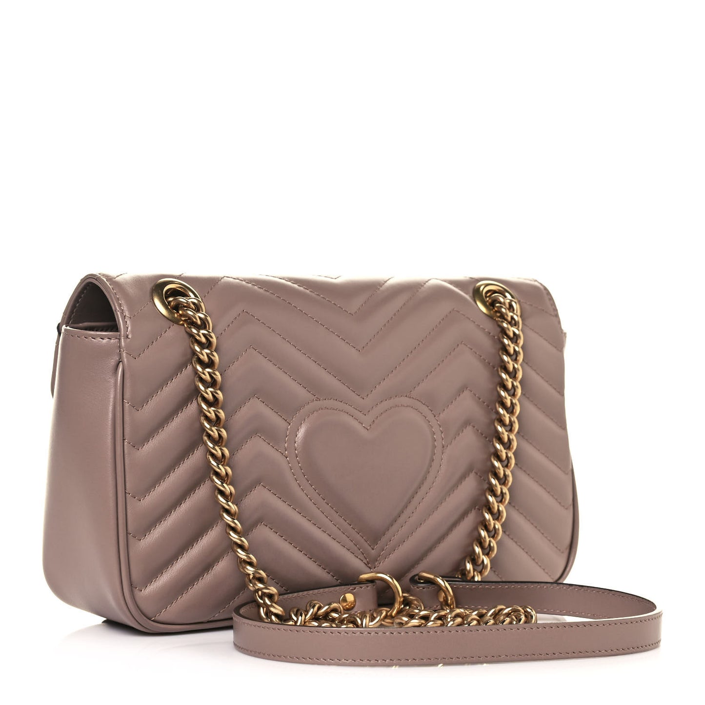 Calfskin Matelasse Small GG Marmont Shoulder Bag Porcelain Rose