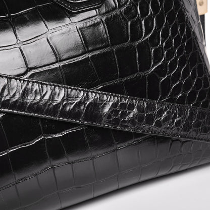 Givenchy Calfskin Crocodile Embossed Medium Antigona Black 8 of 9