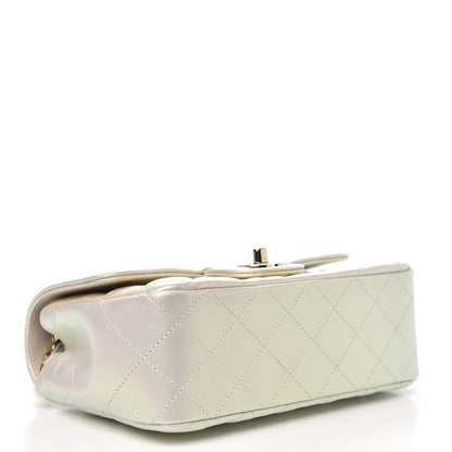 Chanel Iridescent Lambskin Quilted Mini Rectangular Flap Ivory 4 of 11