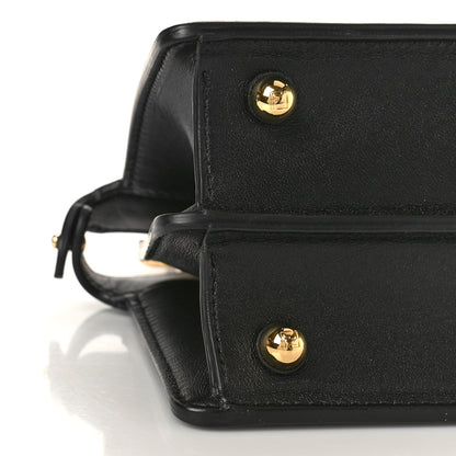 Fendi Shiny Nappa Petite Peekaboo I SEE U Satchel Black 7 of 8