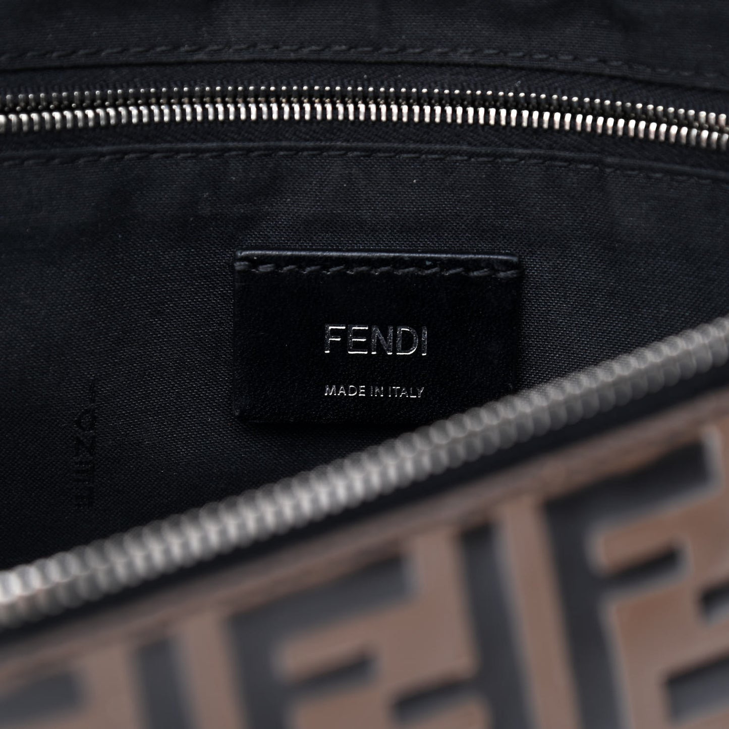 Vitello Century Bi-Color FF 1974 Embossed Belt Bag Maya Black