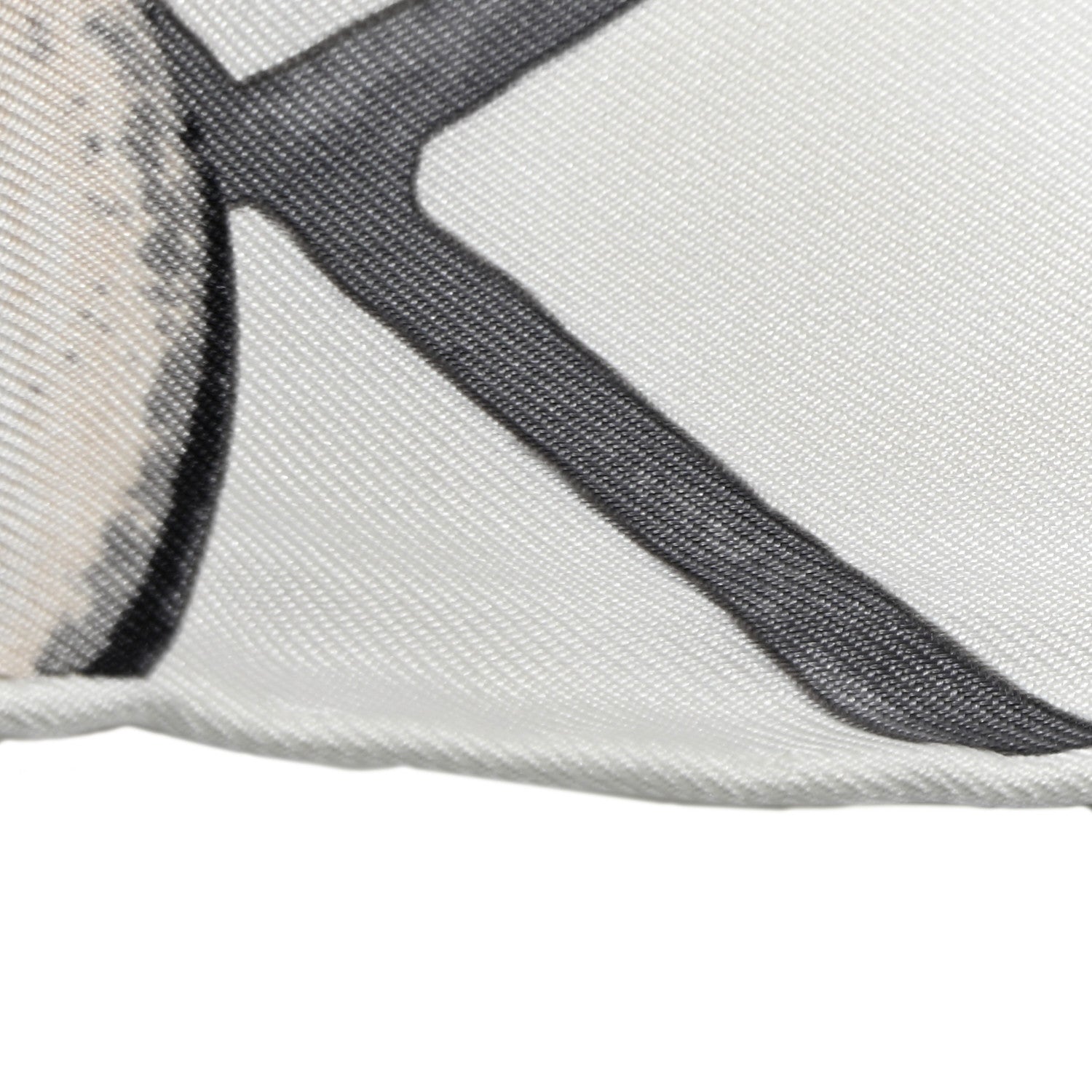 Chanel Silk CC Logo Camellia Scarf White Black 7 of 8