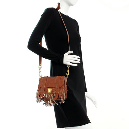 Proenza Schouler Lambskin Fringe PS1 Crossbody Pouch Dune 2 of 10
