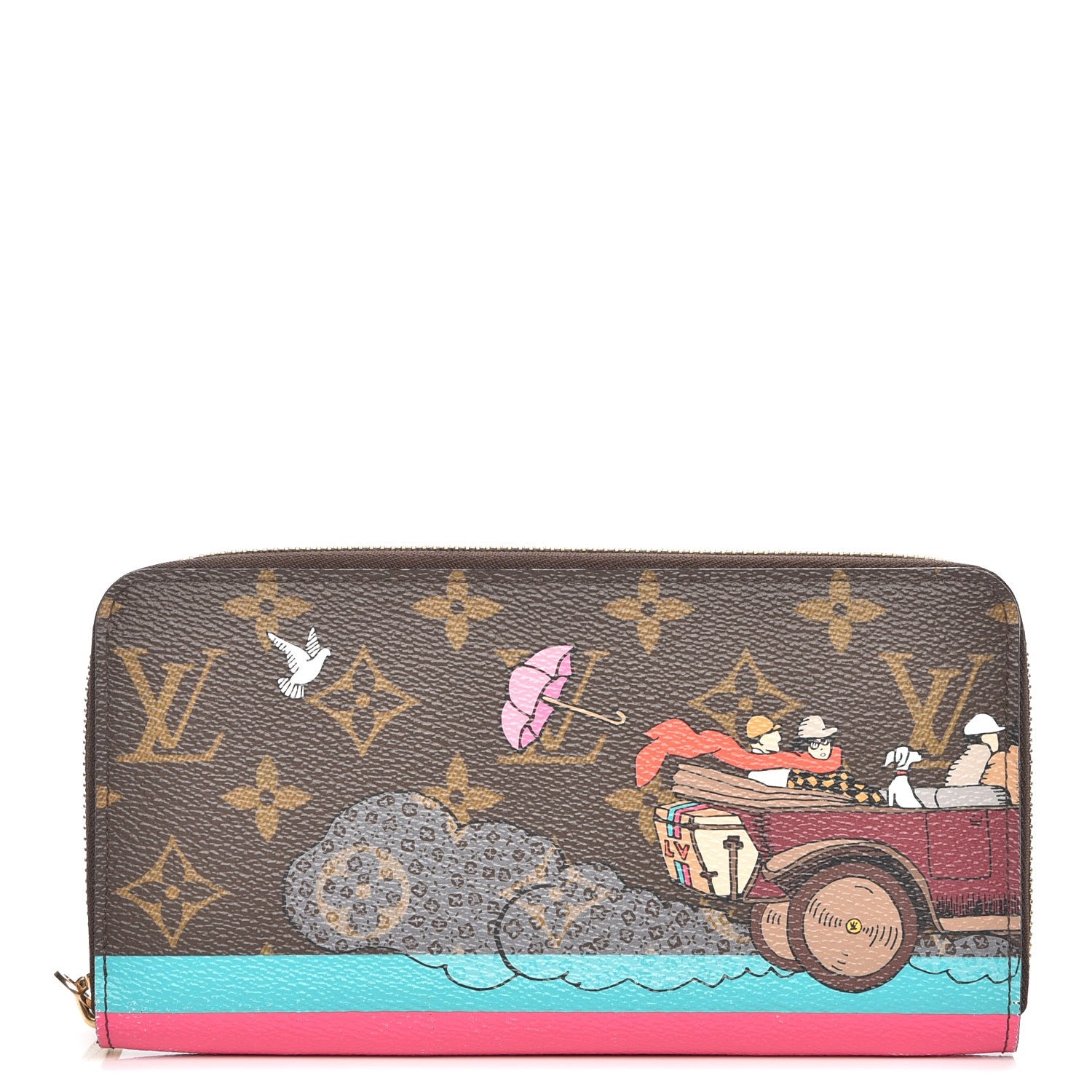 Louis Vuitton Monogram 2015 Christmas Animation Zippy Wallet Hibiscus 1 of 9