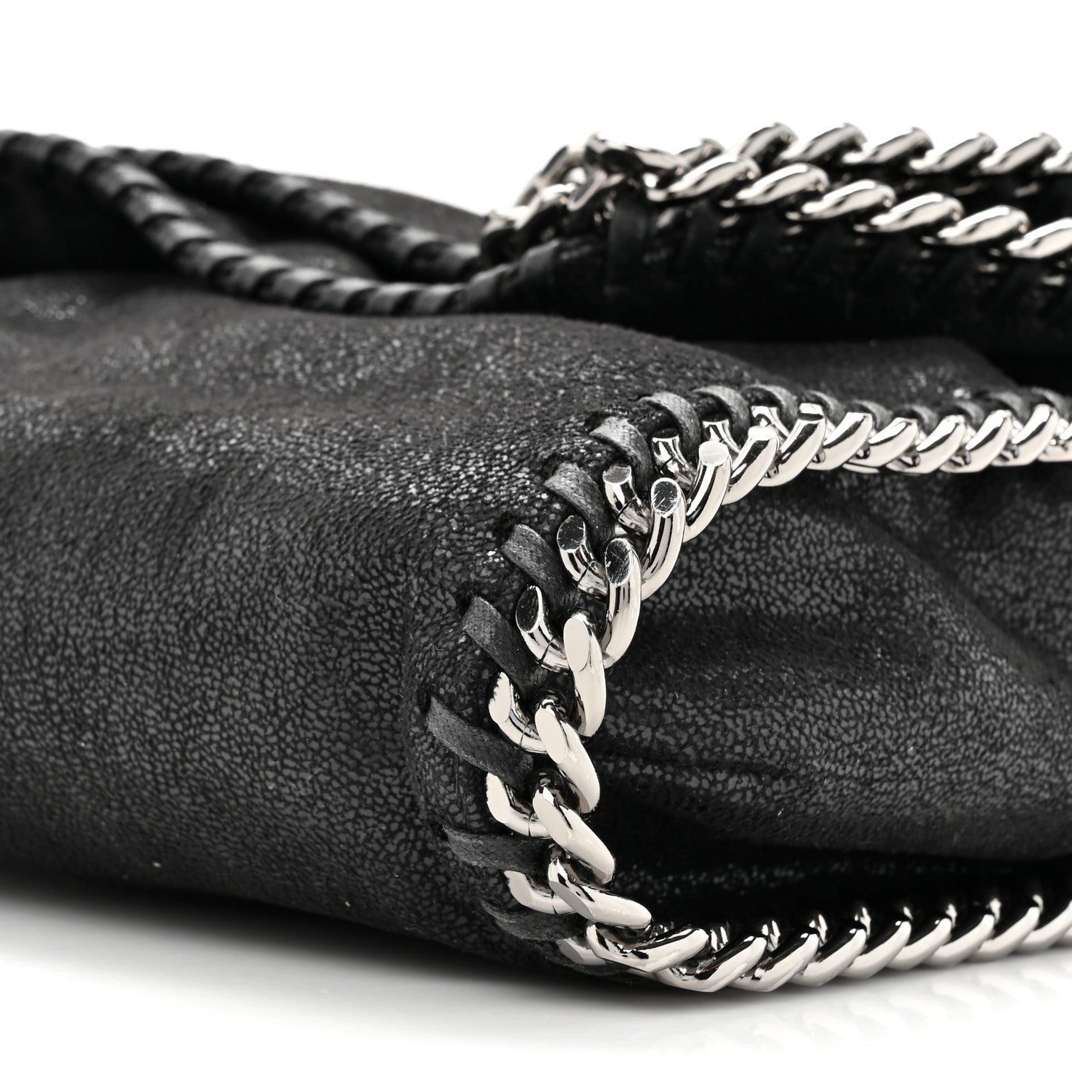 Stella McCartney Shaggy Deer Falabella Fold Over Tote Black 8 of 9