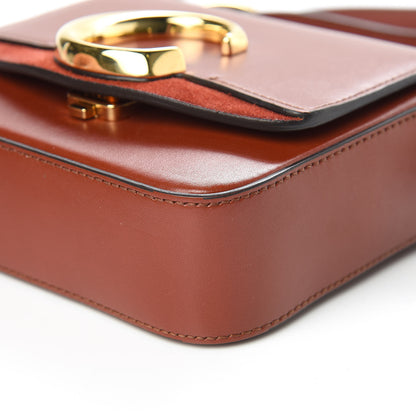 Chloe Shiny Calfskin Suede Mini C Bag Sepia Brown 9 of 10