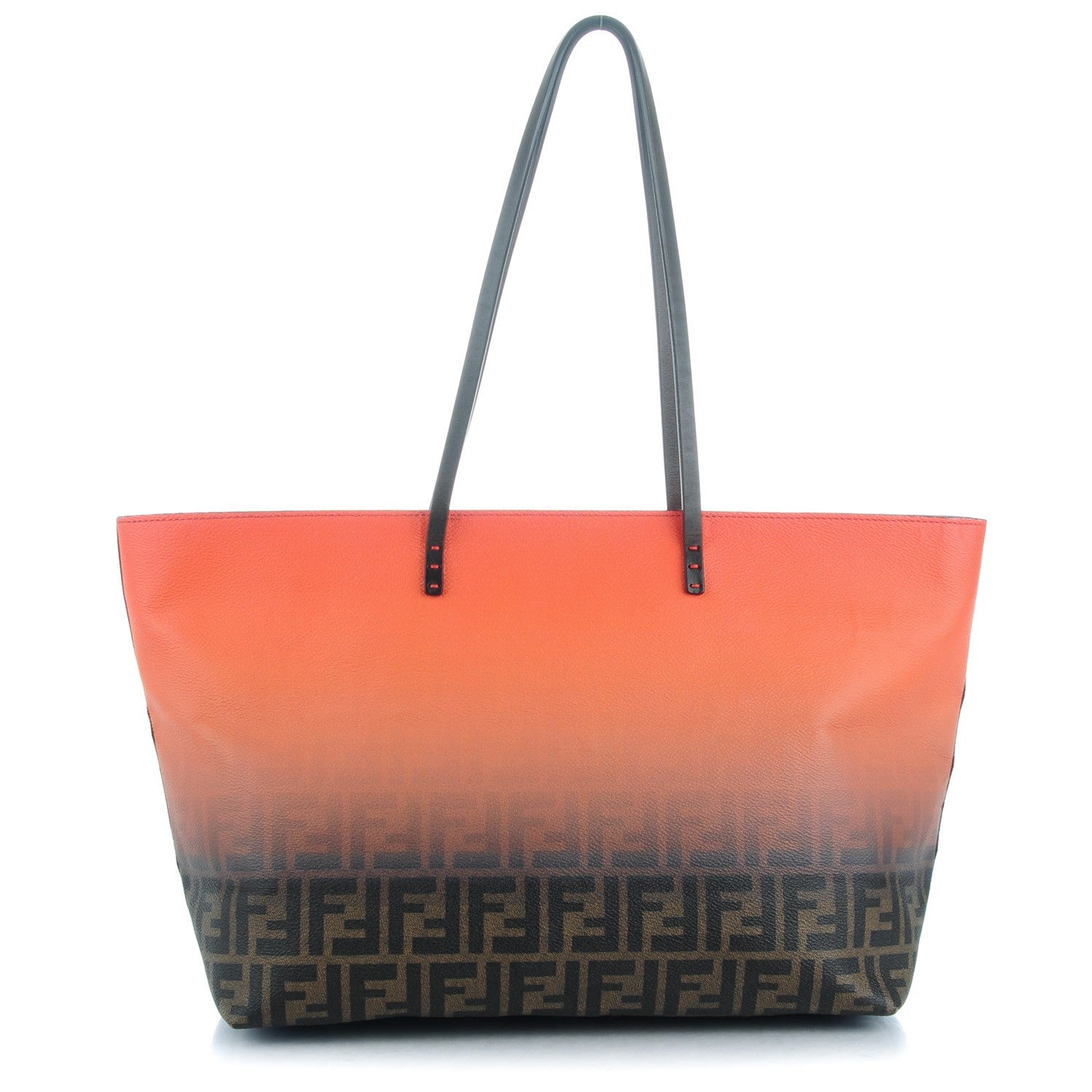 Fendi Zucca Spalmati Ombre Medium Roll Tote Tobacco Papavero 1 of 8