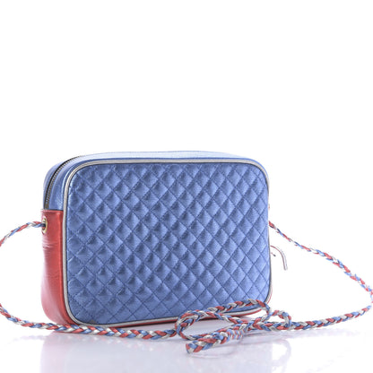 Gucci Laminated Nappa Trapuntata Small Zumi Shoulder Bag Rosso Marine Argento 3 of 9