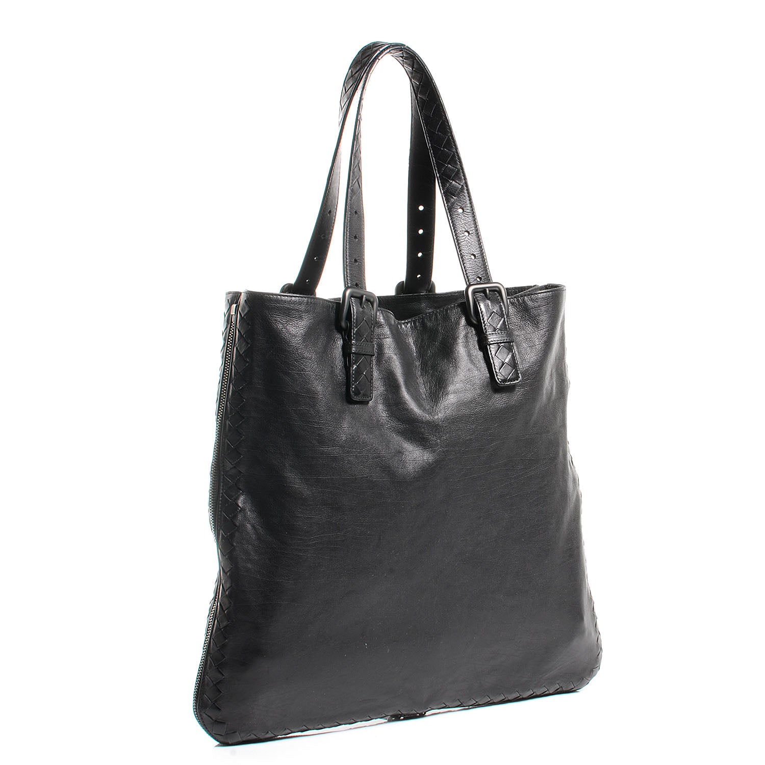 Bottega Veneta Light Calf Side Zip Medium Tote Nero Black 3 of 8