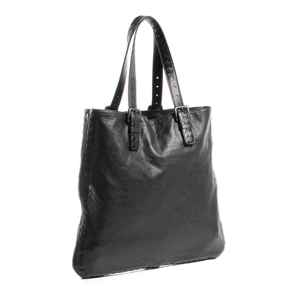 Bottega Veneta Light Calf Side Zip Medium Tote Nero Black 3 of 8