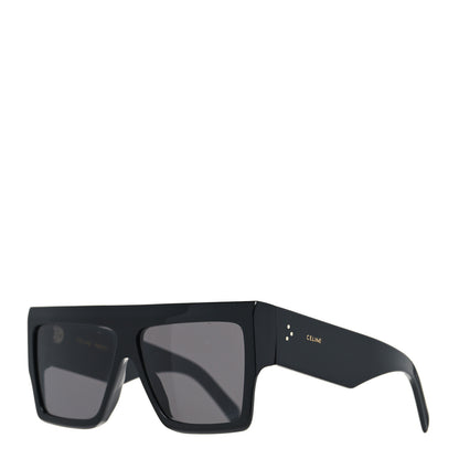 Celine Acetate Chunky Rectangle Sunglasses CL 40092I Black 1 of 7