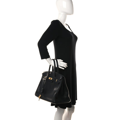 Hermes Taurillon Clemence Birkin 35 Black 2 of 12