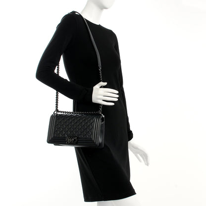 Chanel Caviar Quilted Medium Boy Flap So Black 2 of 7