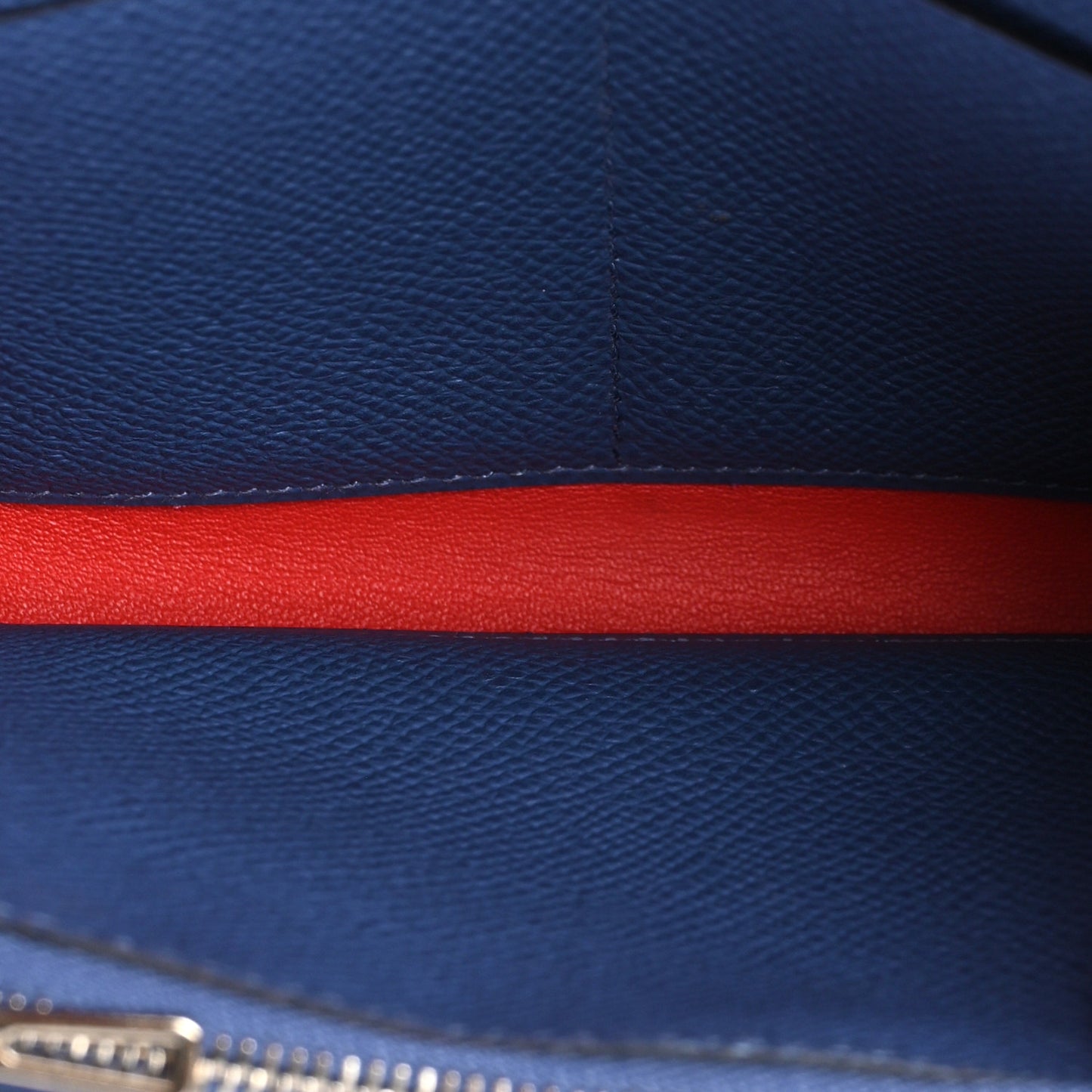 Epsom Verso Constance Short Wallet Bleu Brighton Rouge Pivoine