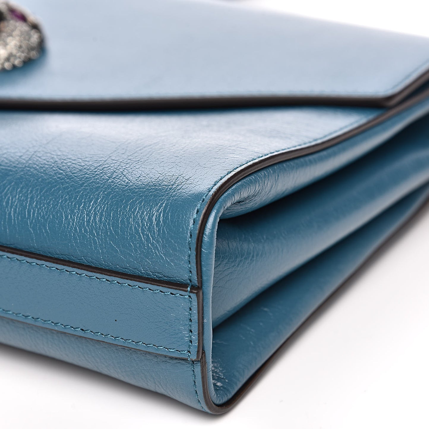 Calfskin Animalier Medium Shoulder Bag Blue