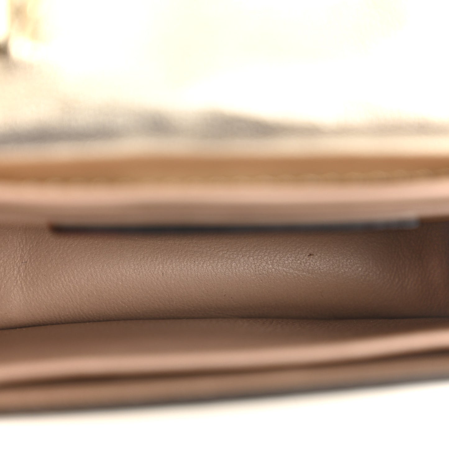 Metallic Calfskin Mini VSling Shoulder Bag Sahara