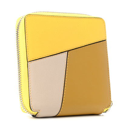 Loewe Calfskin Small Puzzle French Zip Around Wallet Ochre Yellow 3 of 7