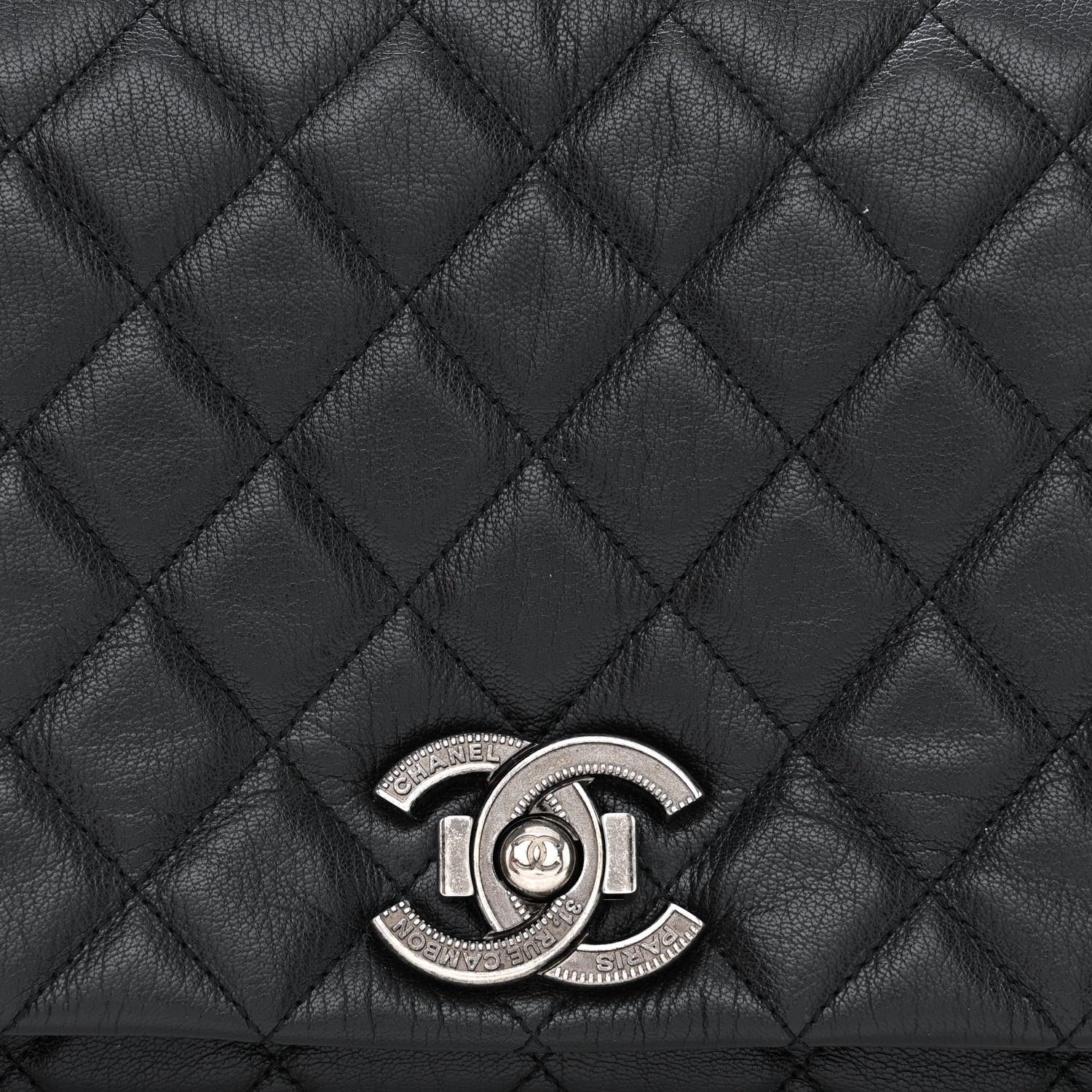 Chanel Goatskin Quilted Large City Rock Flap Black 11 of 12