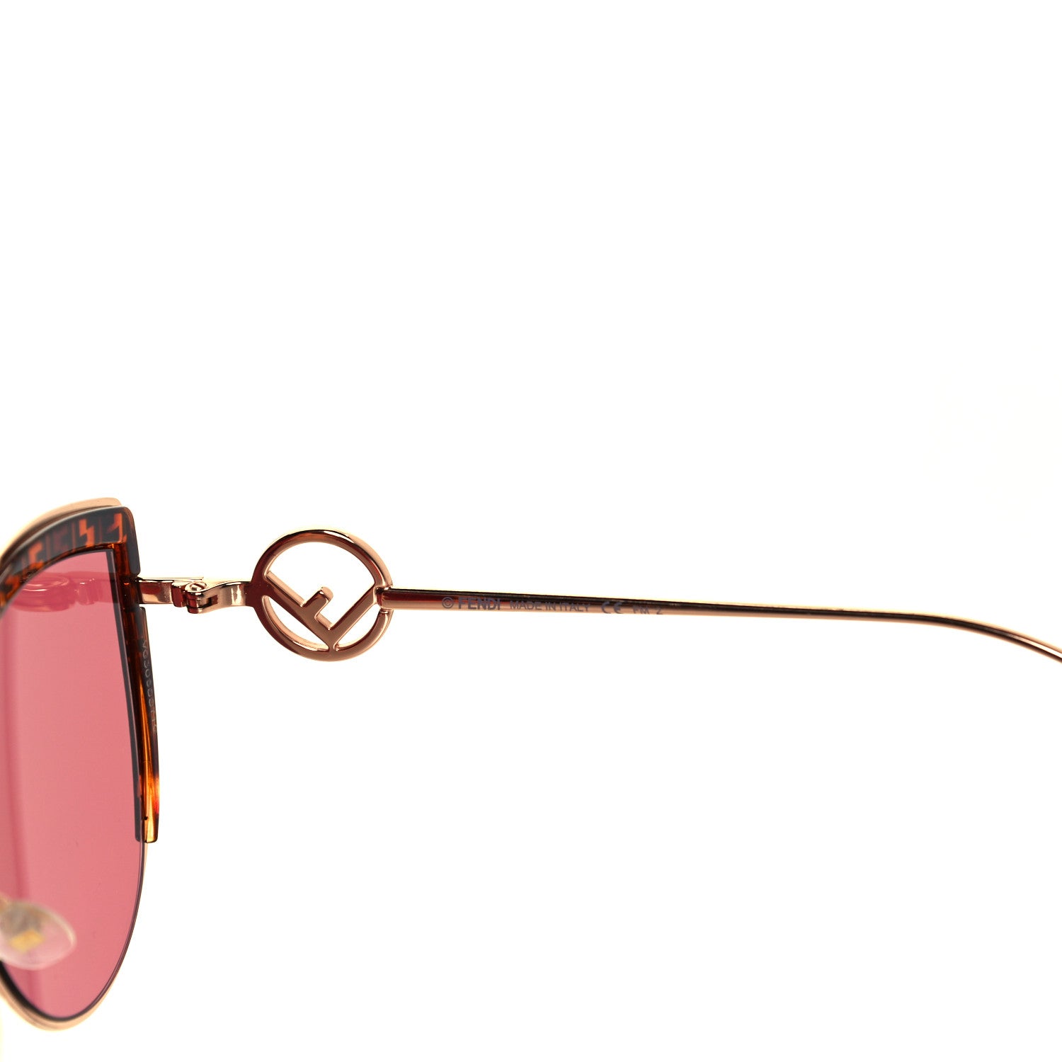 Fendi Metal Acetate F is Fendi FF Cat Eye Sunglasses FF 0290/S Pink Havana 5 of 7