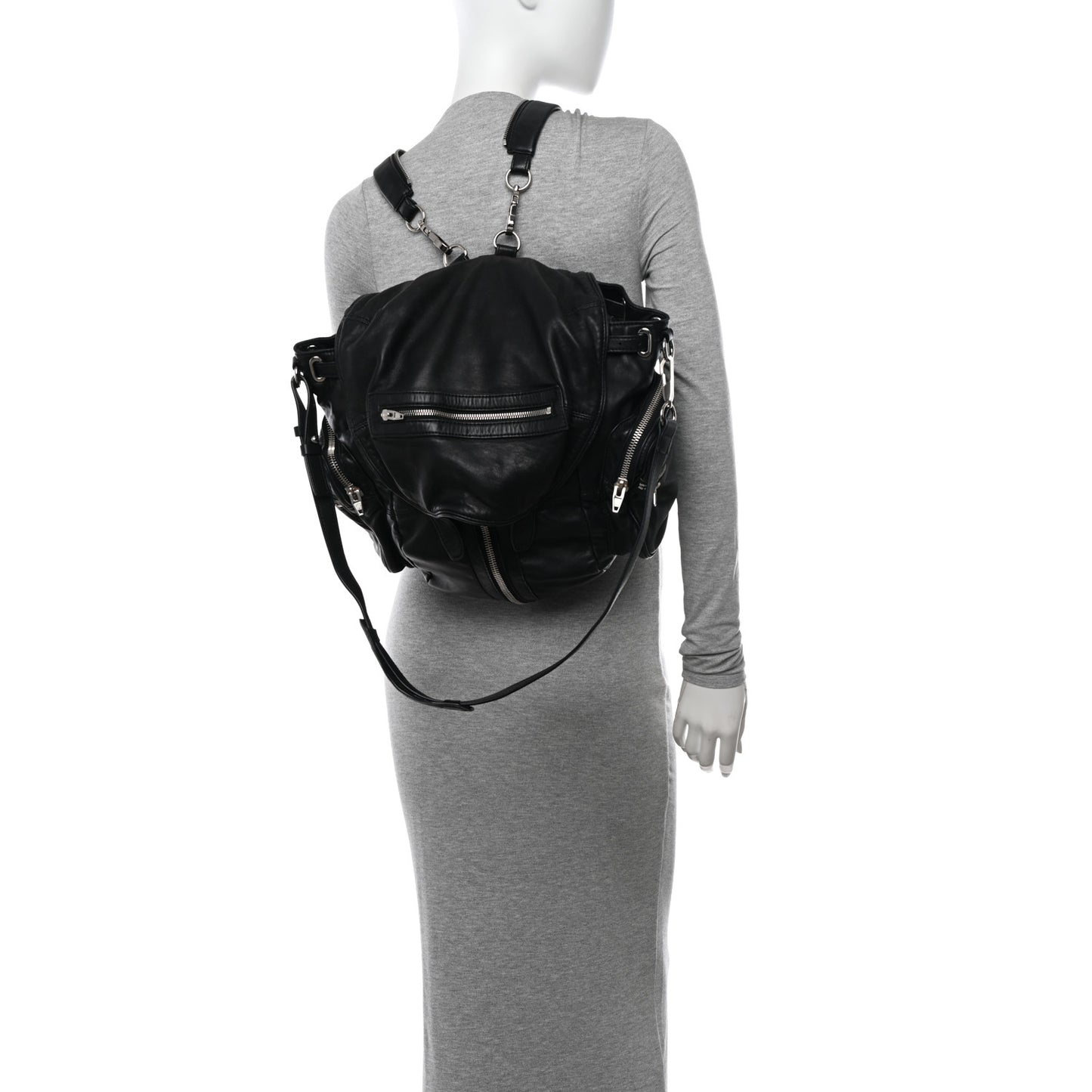 Lambskin Marti Backpack Bag Washed Black Rhodium Hardware