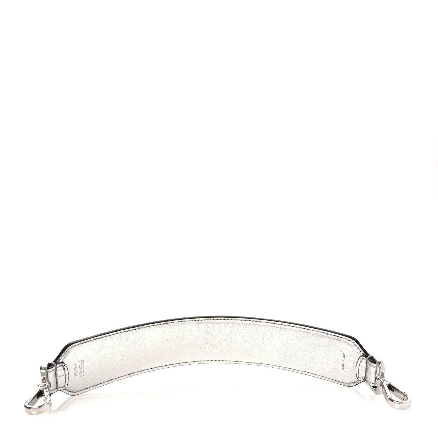 Vitello Catalan Mirror FF 1974 Embossed Mini Strap You Argento