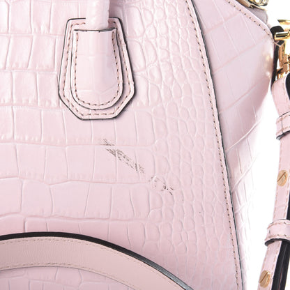 Givenchy Calfskin Crocodile Embossed Mini Antigona Pink 8 of 10