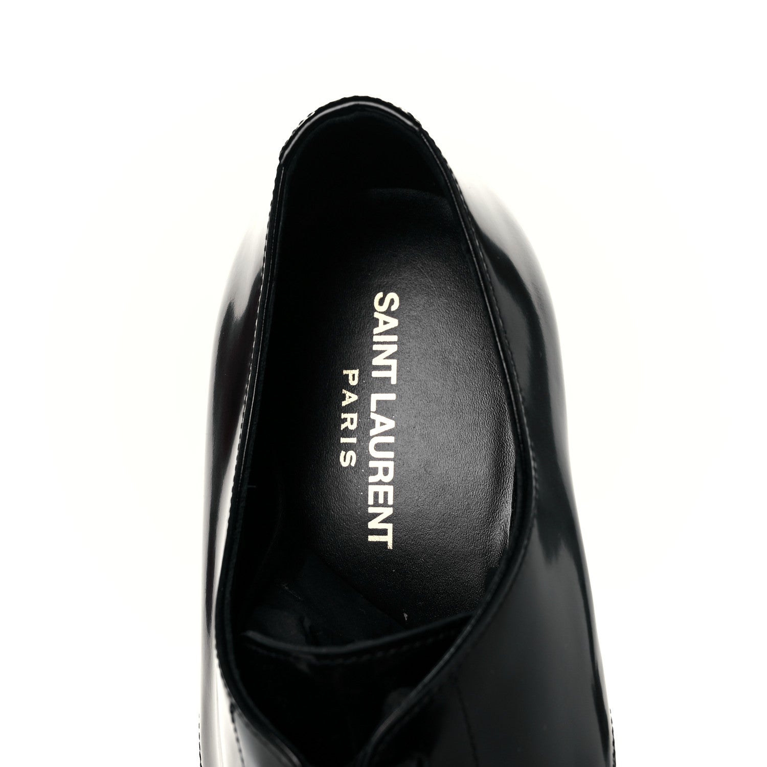 Saint Laurent Patent Calfskin Montaigne 25 Uniform 38 Black 7 of 8