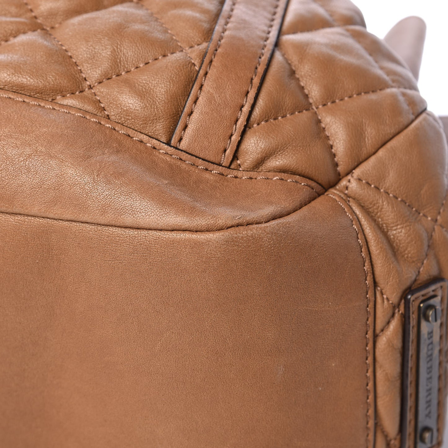 Lambskin Quilted Enmore Tote Brown