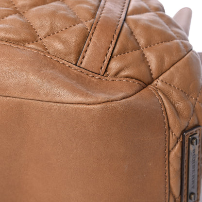 Burberry Lambskin Quilted Enmore Tote Brown 14 of 16