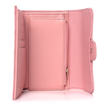 Chanel Caviar Quilted Medium Flap Wallet Pink 5 of 9