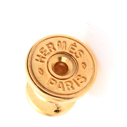 Hermes Gold Lacquered Mini Pop H Earrings White 4 of 6