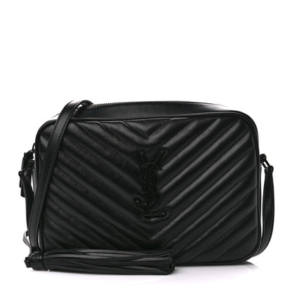 Saint Laurent Calfskin Matelasse Monogram Monochrome Lou Camera Bag Black 1 of 10