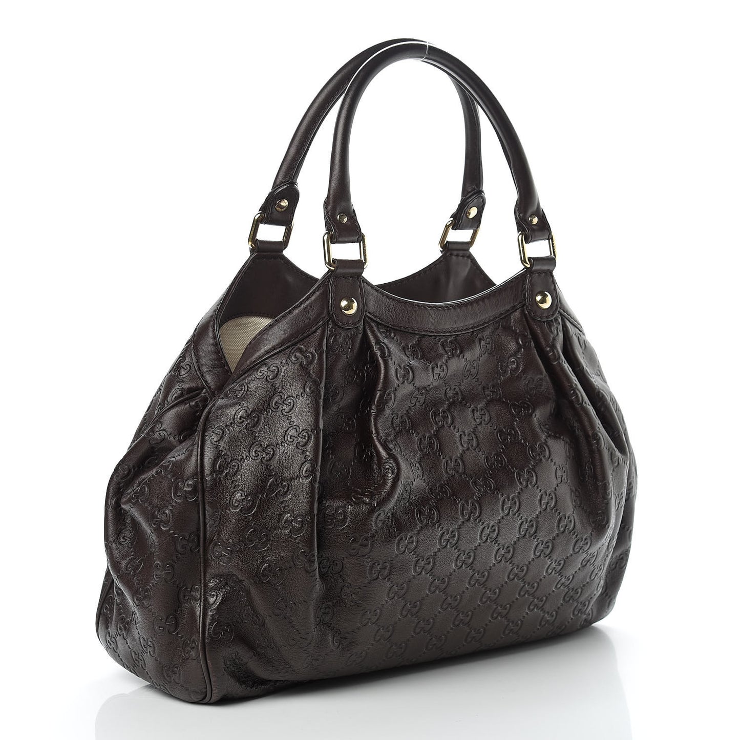 Guccissima Medium Sukey Tote Chocolate