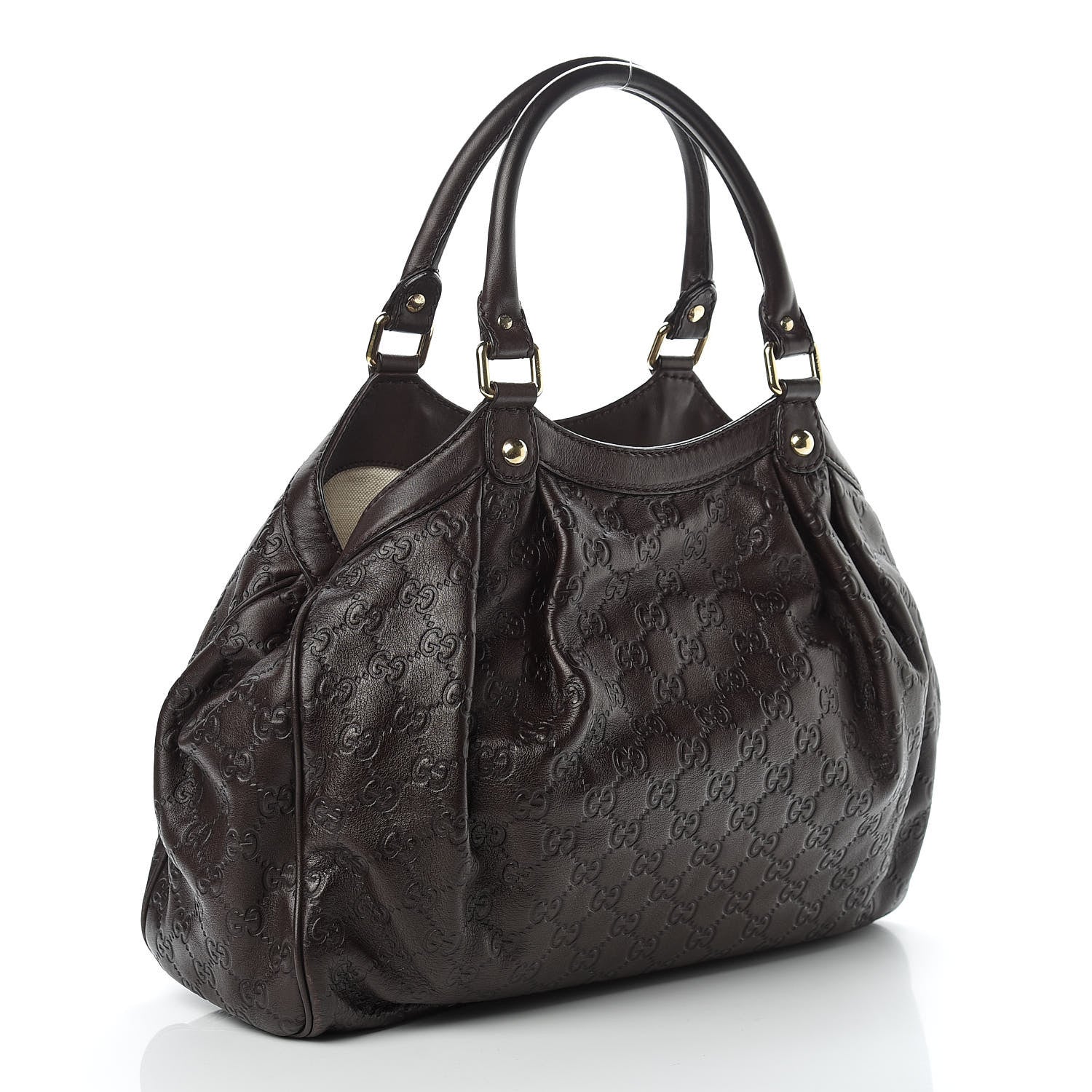 Gucci Guccissima Medium Sukey Tote Chocolate 3 of 11