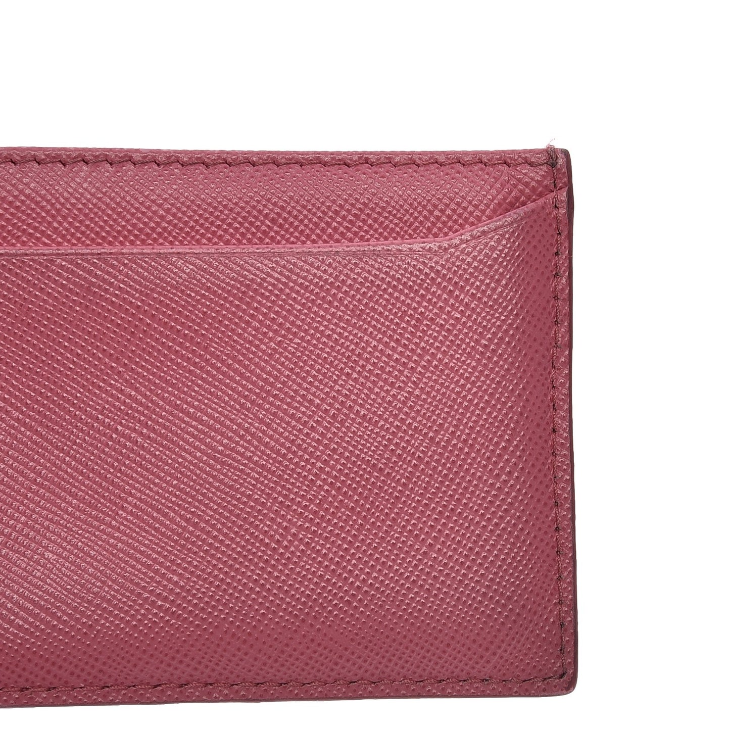 Saffiano Metal Card Case Pink